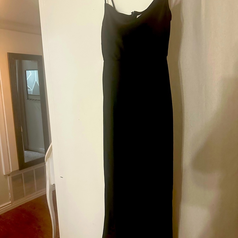 Satin cowl neck-black  dress size 4 Gorgeous !